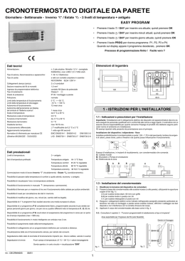 CRONOTERMOSTATO DIGITALE DA PARETE