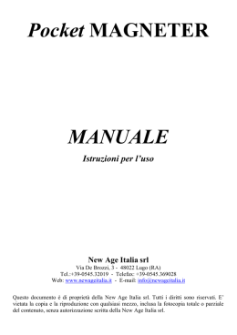 Pocket MAGNETER MANUALE