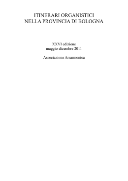 Libretto definitivo "Itinerari Organistici" 2011