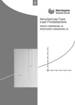 Spaziozero Condensing - manuale d`uso