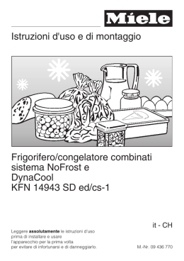 Istruzioni d`uso e di montaggio Frigorifero/congelatore