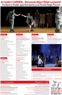 Arrivederci CARMEN... Benvenuto Béjart Ballet