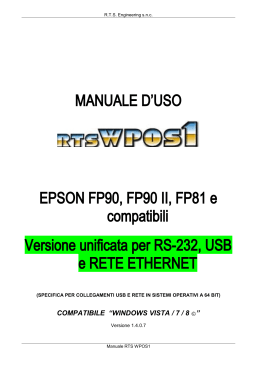 manuale d`uso - Rts Engineering