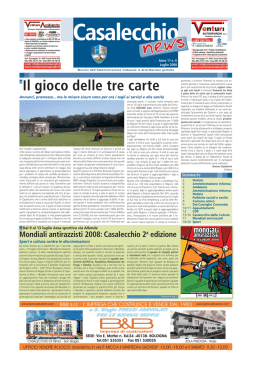 Luglio 2008 - Comune di Casalecchio di Reno
