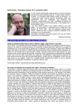 Leggi la rassegna del 10 e 11 novembre 2012