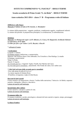 programmi 3 b - Istituto Comprensivo Statale "G. Pascoli"