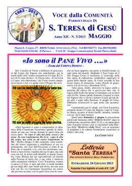 maggio - Parrocchia Santa Teresa di Ges&ugrave;