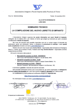 La compilazione del nuovo libretto di impianto