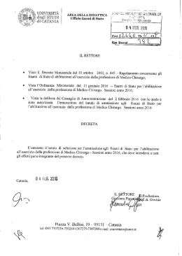 Esami di Stato - Università degli Studi di Catania