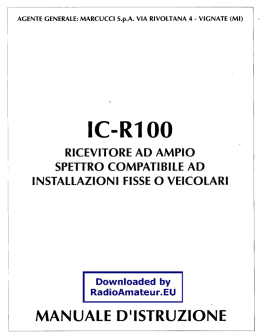 ICOM - IC-R100 Manuale d`uso