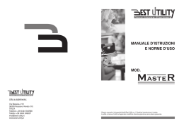 manuale d`istruzioni e norme d`uso mod. - best