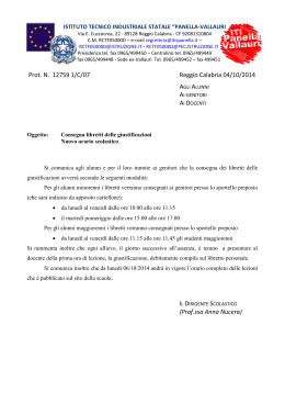 Prot. N. 12759 1/C/07 Reggio Calabria 04/10/2014