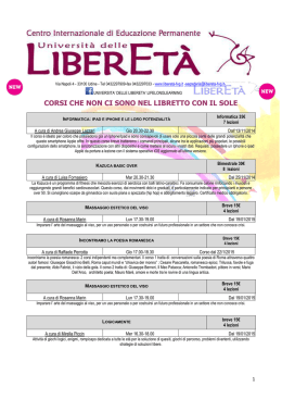 corsi che non ci sono nel libretto con il sole