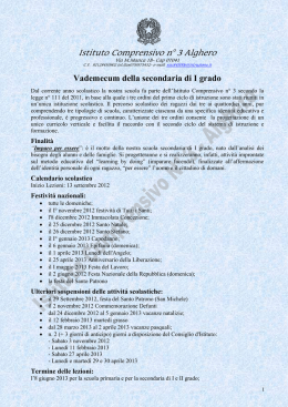 Vademecum 2012 - Istituto Comprensivo N. 3 di Alghero