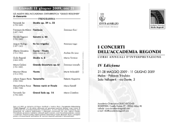 libretto sala - Accademia Regondi