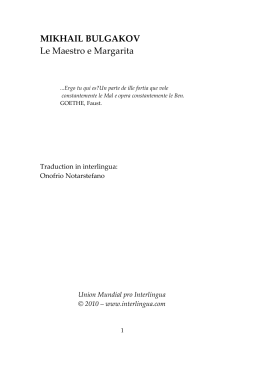 Le Maestro e Margarita - Union Mundial pro Interlingua