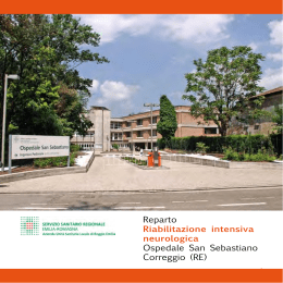 Riabilitazione intensiva neurologica Ospedale San Sebastiano