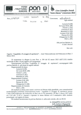 `.` " Liceo Scientiﬁco Statak - Liceo Scientifico Statale "Sante Simone"