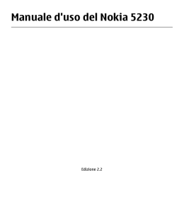 Manuale d`uso del Nokia 5230
