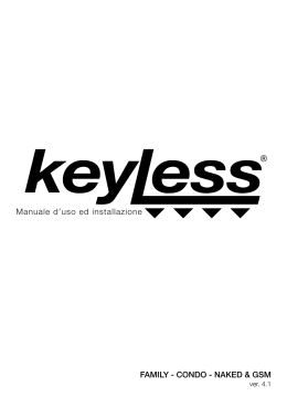 Manuale Kits Keyless & GSM 4.1