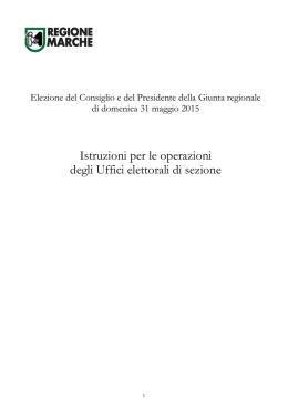 Istruzioni per le operazioni degli uffici elettorali di sezione
