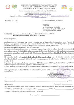 ASSICURAZIONE INFORTUNI E RESPONSABILITA CIVILE