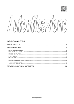 Manuale tutor - Autenticazione