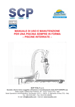 Manuale uso e manutenzione INTERRATE