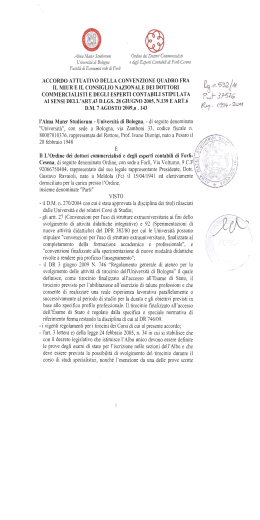 Convenzione tra Facoltà Economia Forlì e Albo Commercialisti