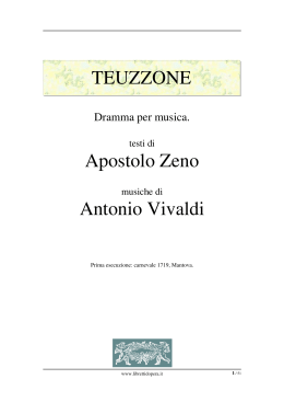 TEUZZONE Apostolo Zeno Antonio Vivaldi