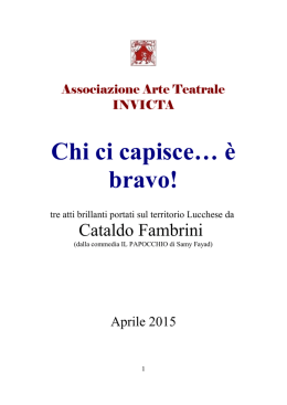 Chi ci capisce… è bravo! - Compagnia teatrale Invicta