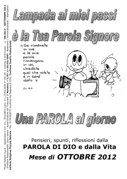 Ottobre 2012 - Amici di Betania