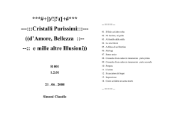 Cristalli Purissimi - layout