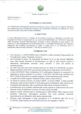 Determina a contrarre posa in opera impianto elevatore
