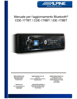 Manuale per l`aggiornamento Bluetooth® CDE-177BT