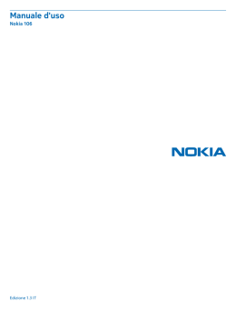Manuale d`uso del Nokia 106