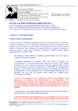 SCUOLA di PSICOTERAPIA della GESTALT