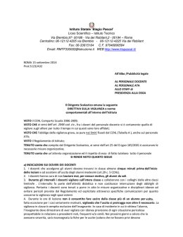 DIRETTIVA SULLA VIGILANZA e norme