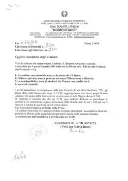 assemblea degli studenti - Liceo Scientifico Nomentano