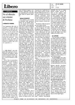 No al silenzio sui crimini