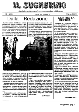 Il Sugherino - N.1 Anno II - 27/01/1991