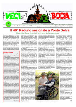 Il 40&deg; Raduno sezionale a Ponte Selva - Sezione di Milano