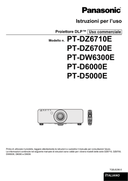 PT-DZ6700E PT-DW6300E PT-D6000E PT