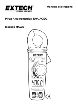 Manuale d`Istruzione Pinza Amperometrica 400A AC/DC