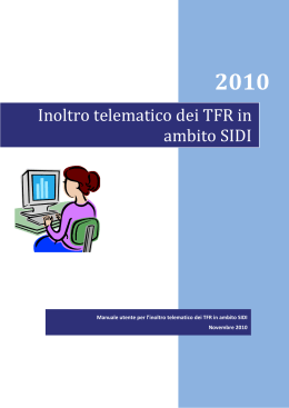 Inoltro telematico dei TFR in ambito SIDI - Info