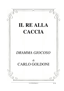 Il re alla caccia - Libretti d`opera italiani