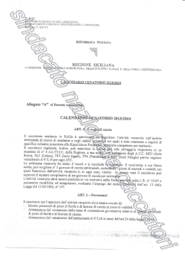 Leggi la proposta - Sindacato Nazionale Cacciatori