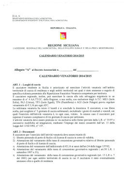 DA. N. - Federazione Siciliana della Caccia