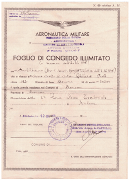 Foglio di congedo illimitato
