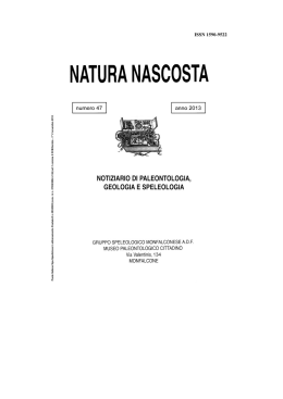 Natura Nascosta n° 47 - Gruppo Speleologico Monfalconese